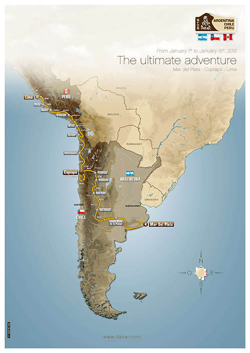 Parcour Dakar Rally 2012: Etappe 3